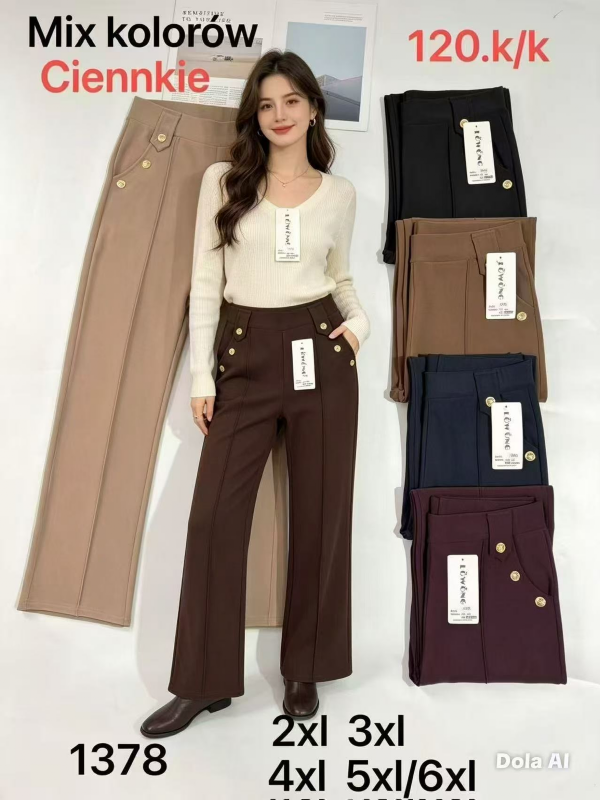 Spodnie damskie Roz 2XL-6XL, Mix Kolor Paczka 12 szt